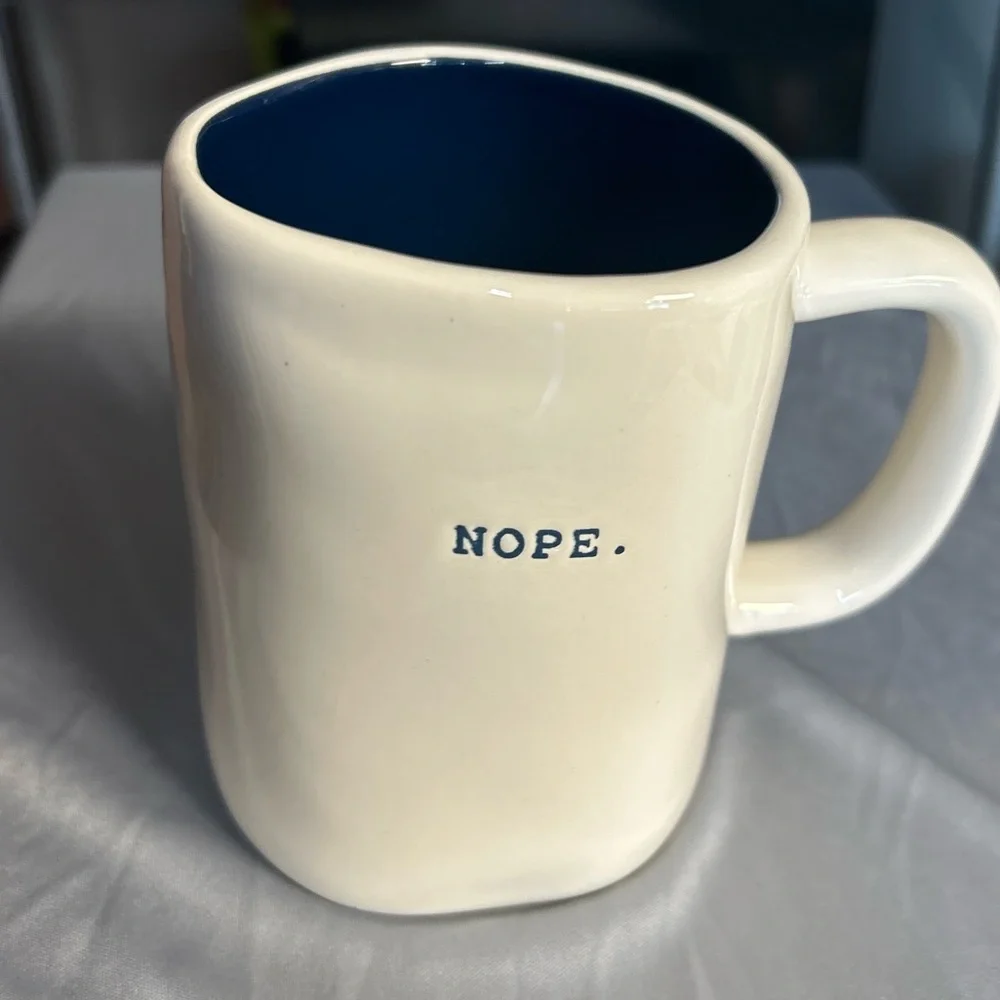 50%offW❤️ Rae Dunn Magenta Rare Mug Typewriter Font Nope Magenta Artisan